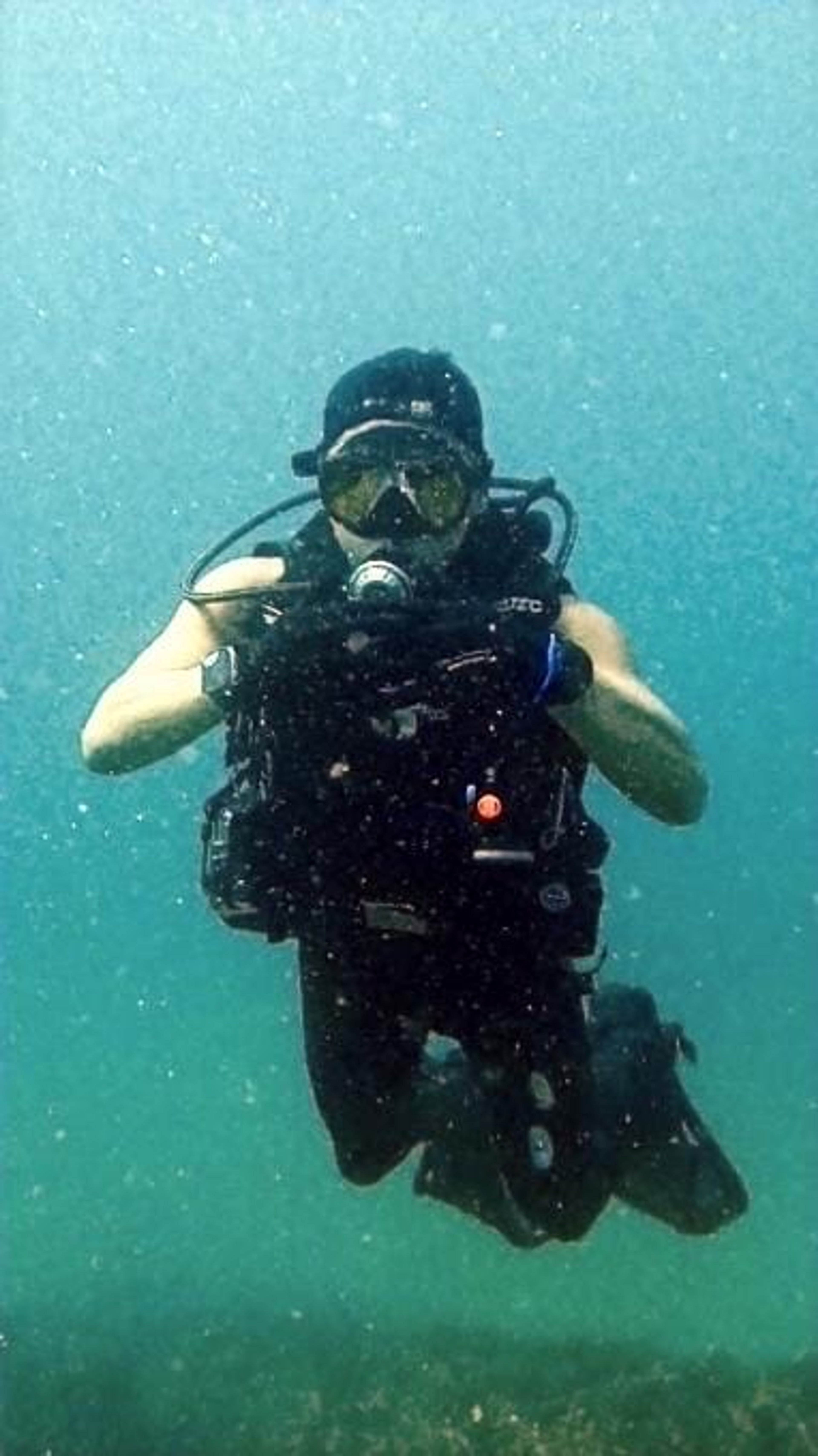 Scuba diving at 82.5