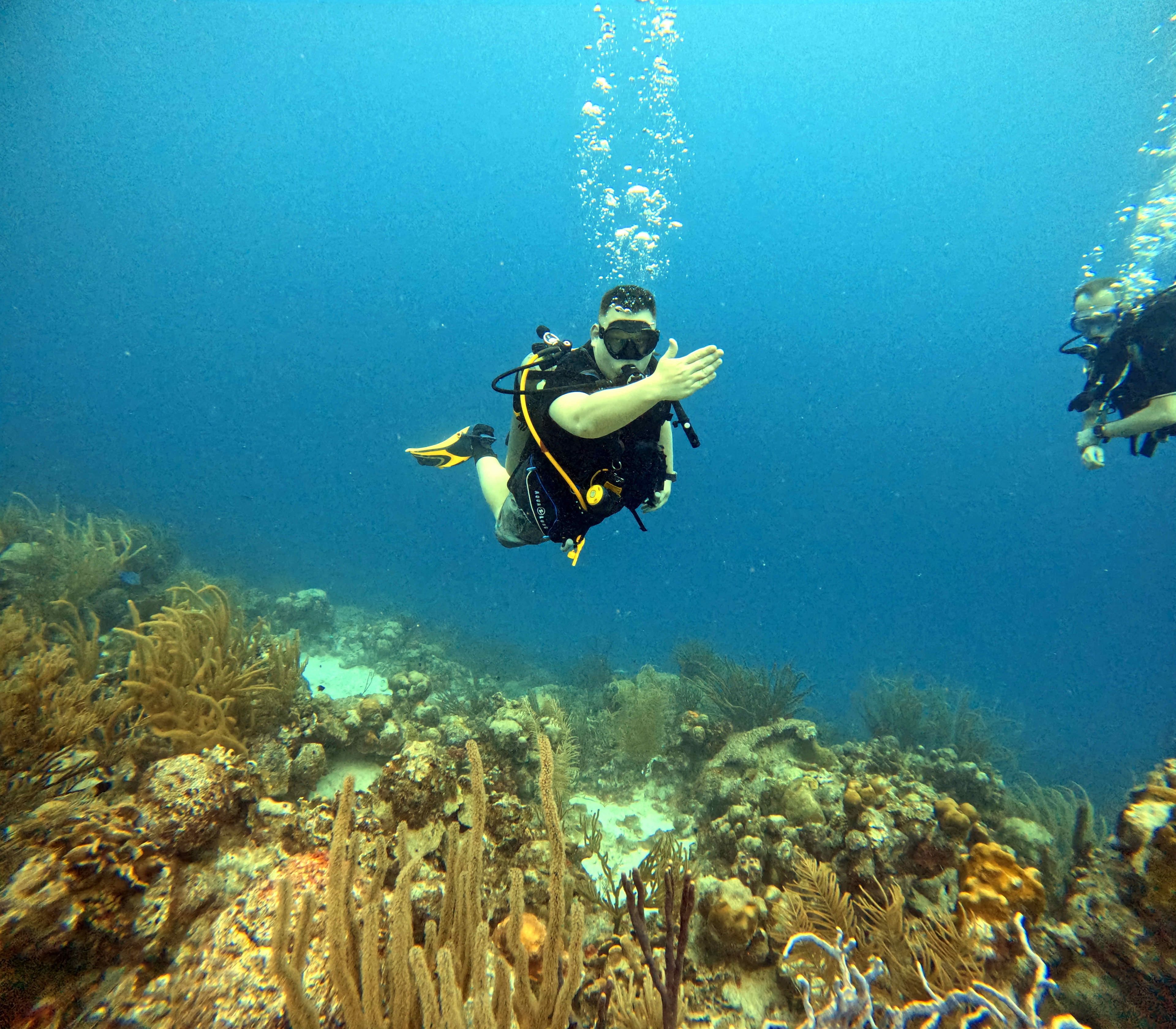 Scuba diving at Sarah smile