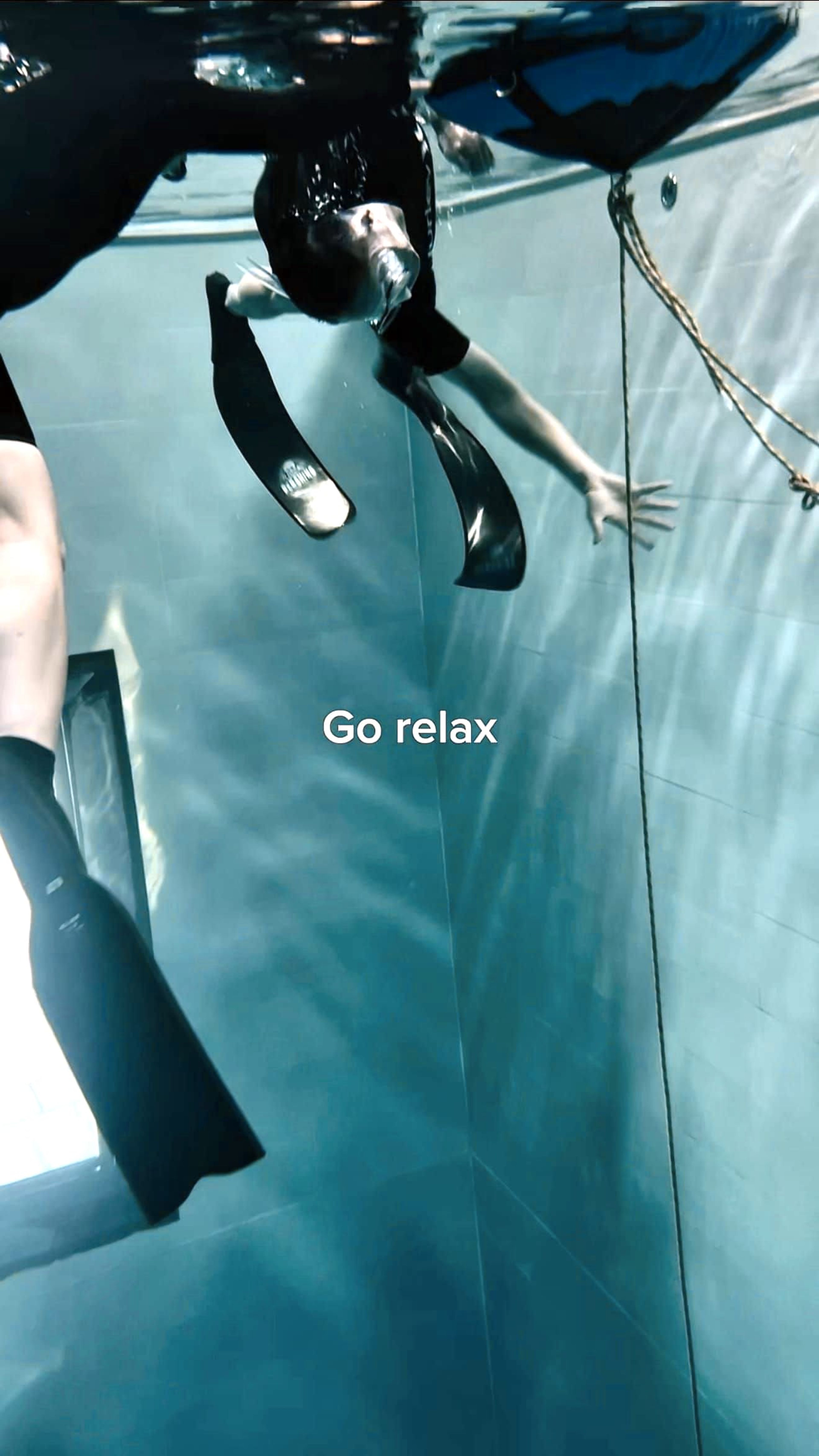 Freediving at 潛立方