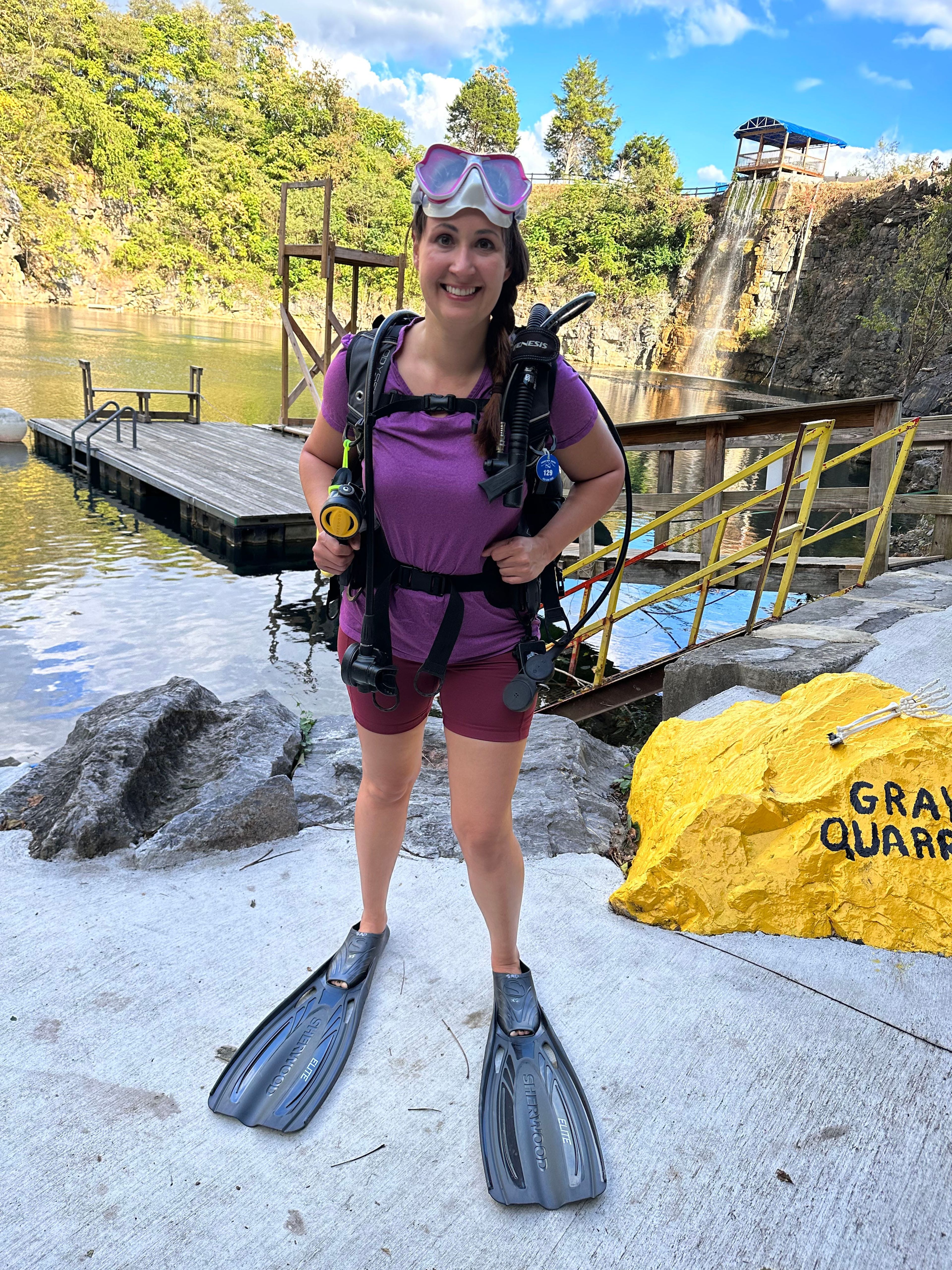 Scuba diving at Gray Quarry