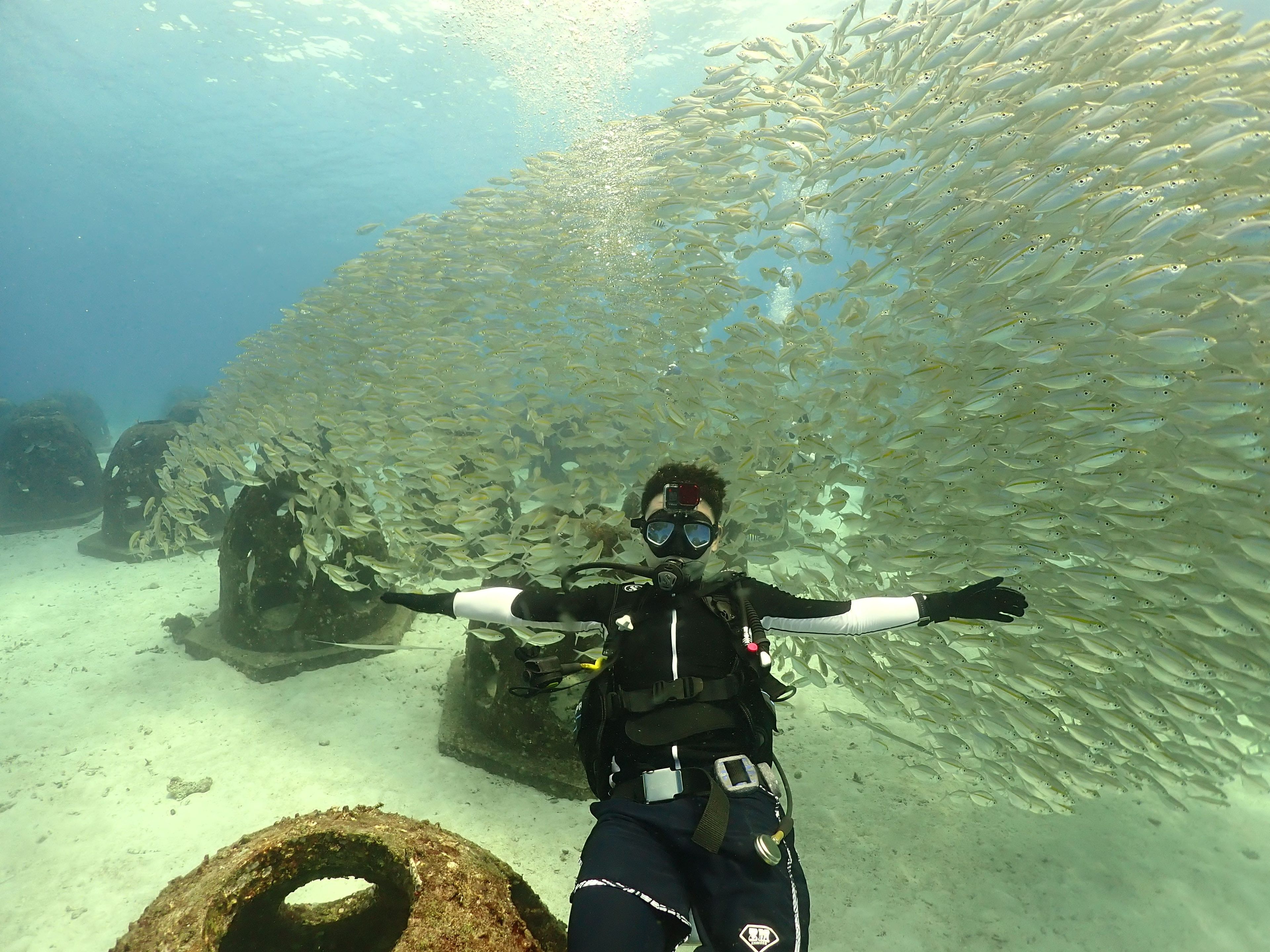 Scuba diving at Bungalow Bay, Racha Yai
