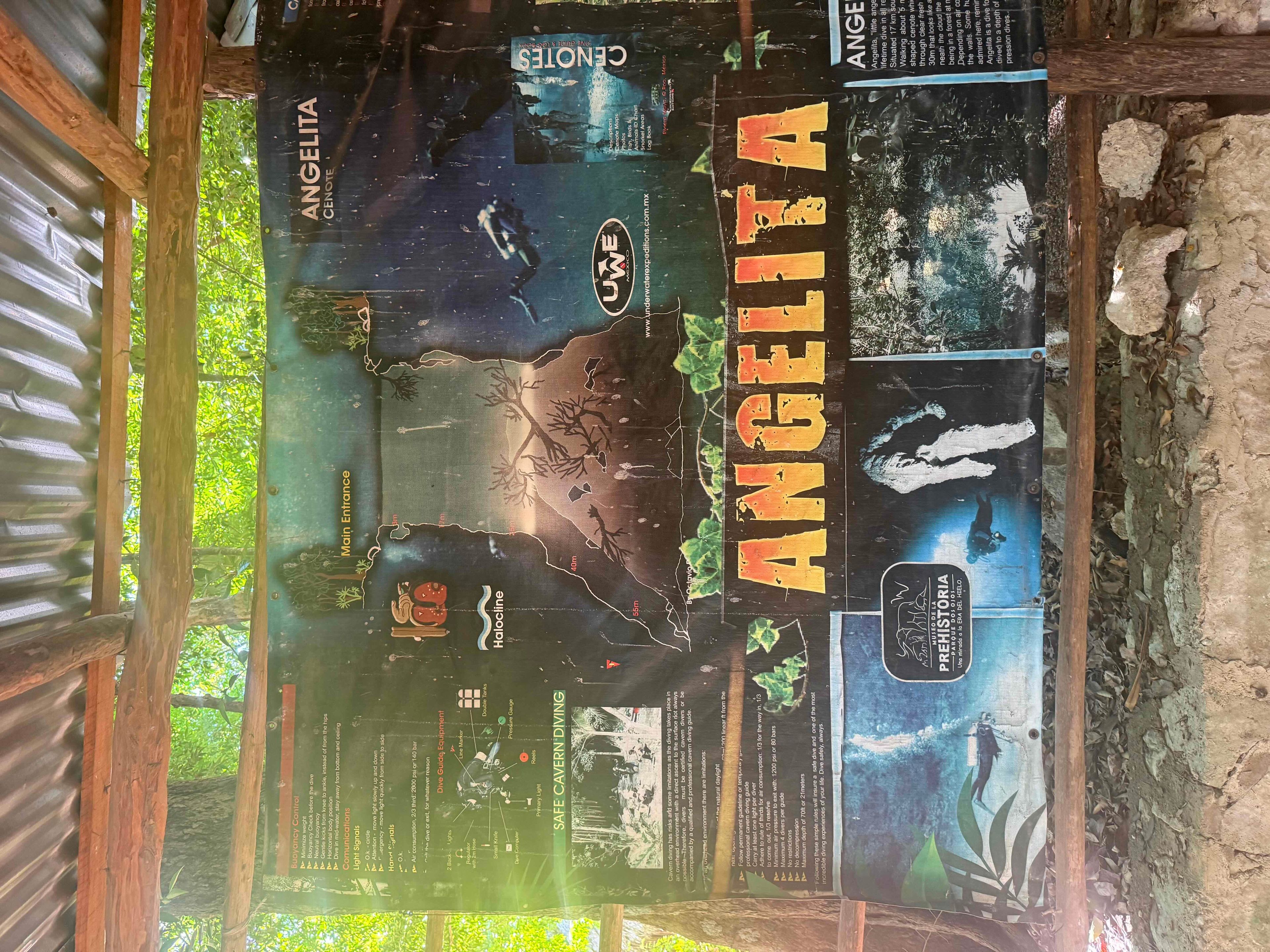 Scuba diving at Cenote Angelita