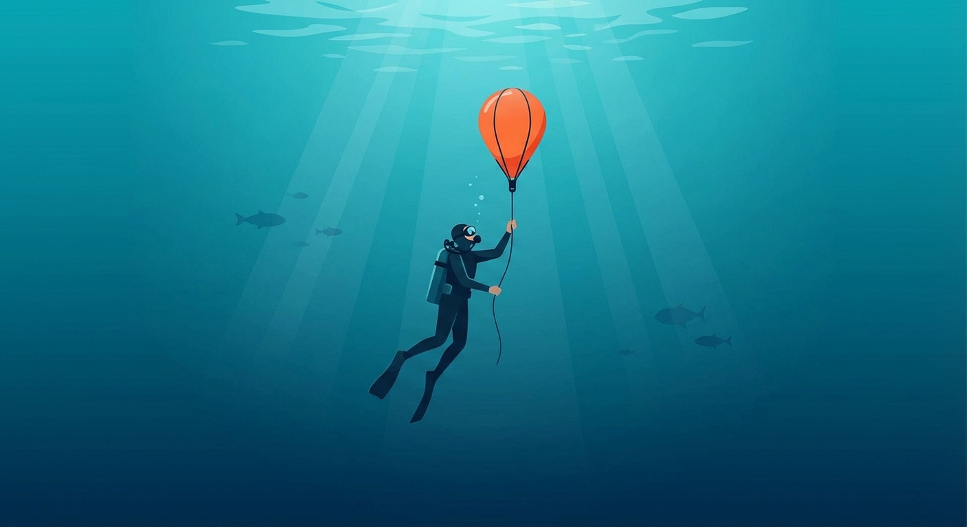 Diver deploying SMB