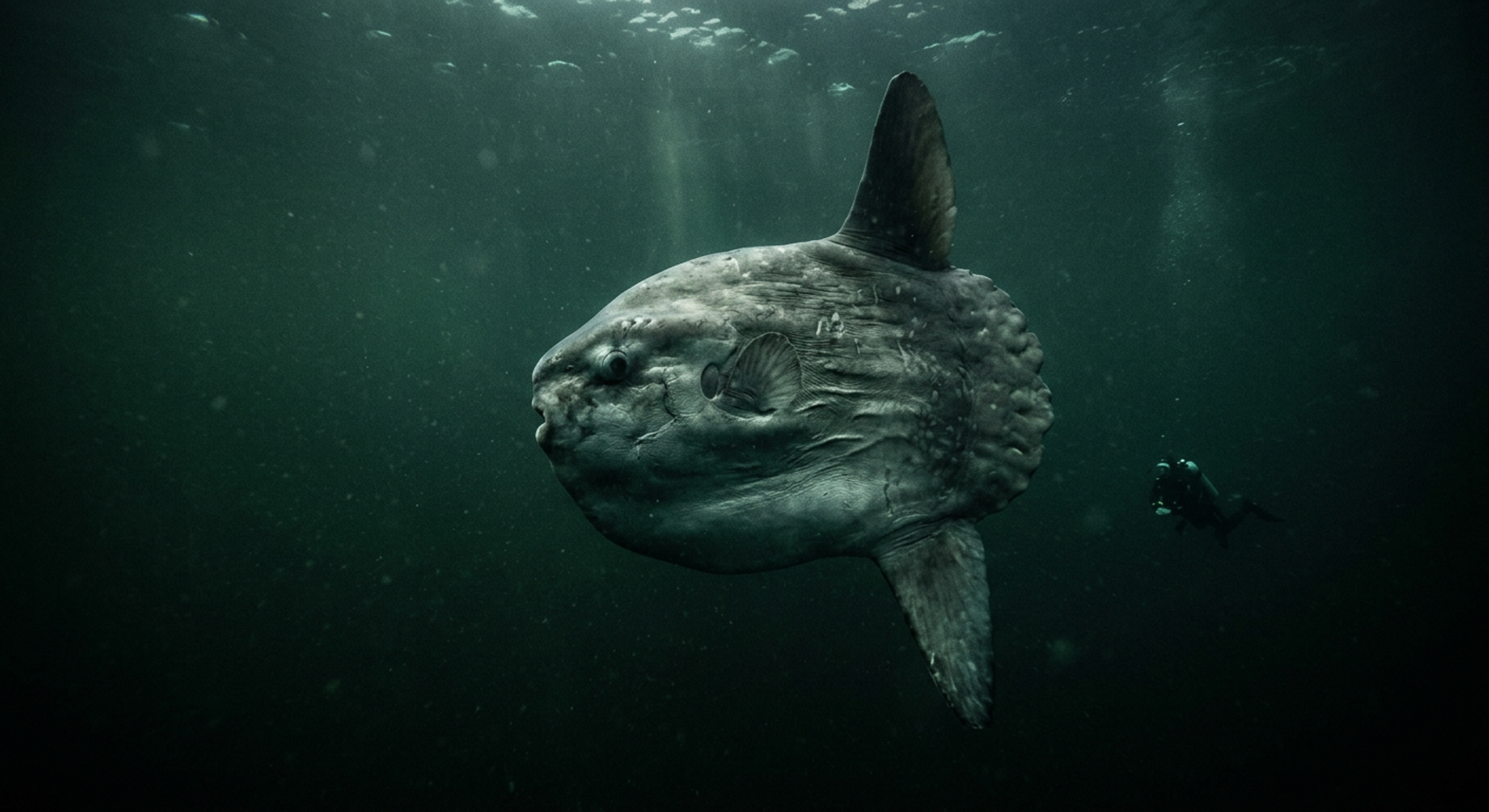 A massive oceanic sunfish
