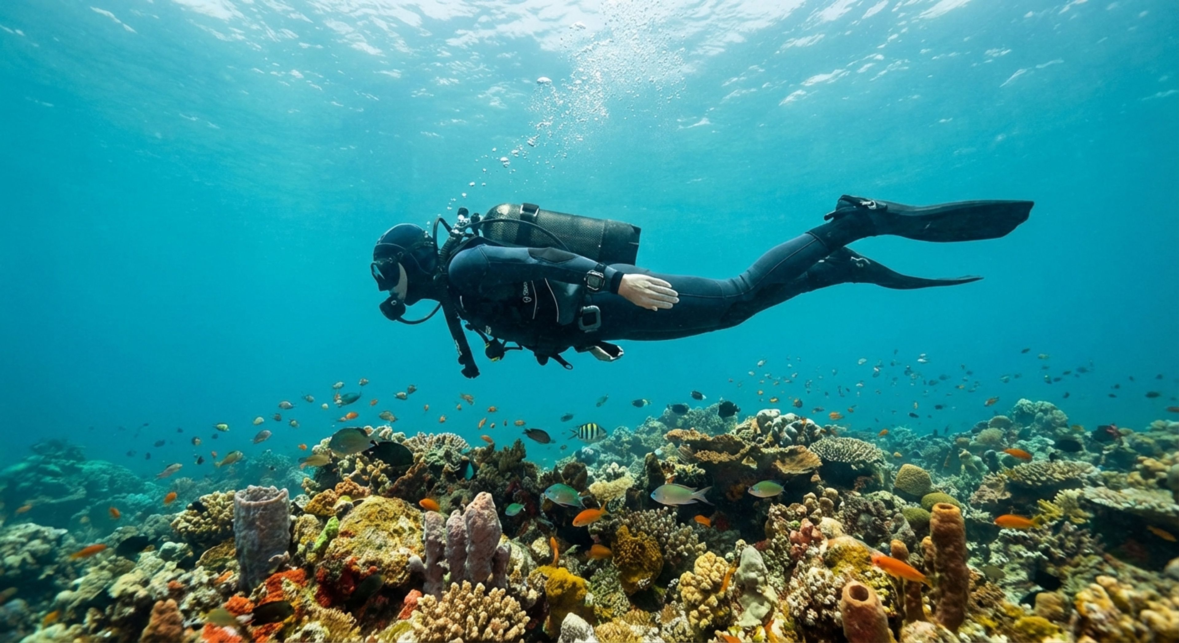 A diver with perfect trim