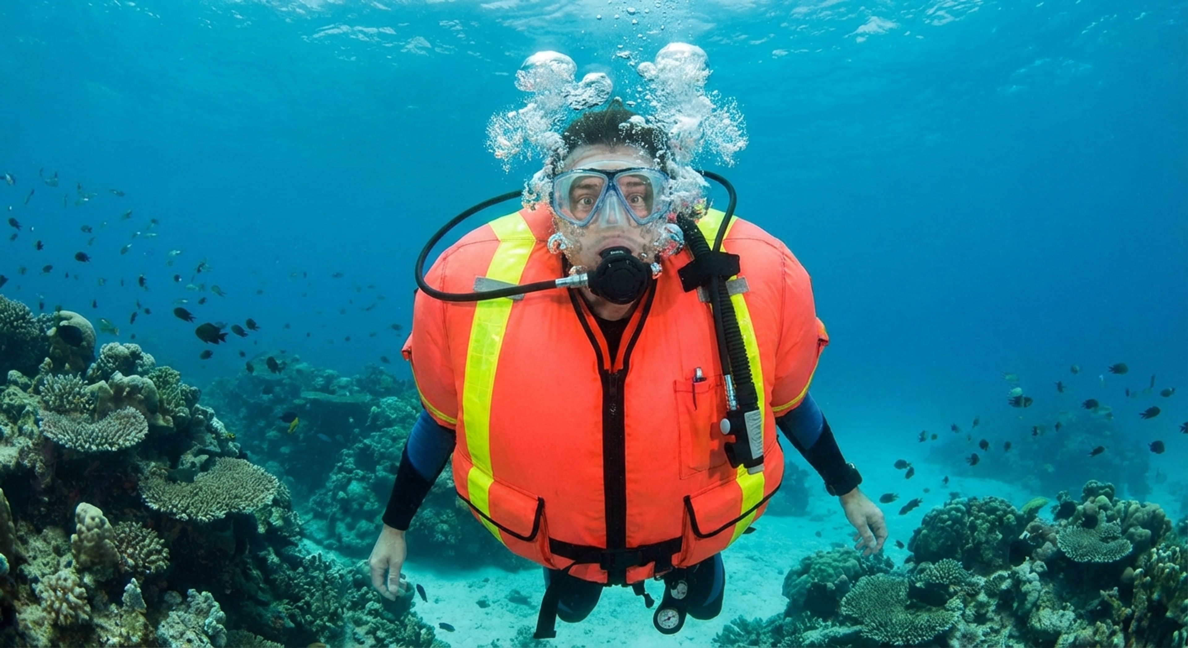 Jacket BCD underwater