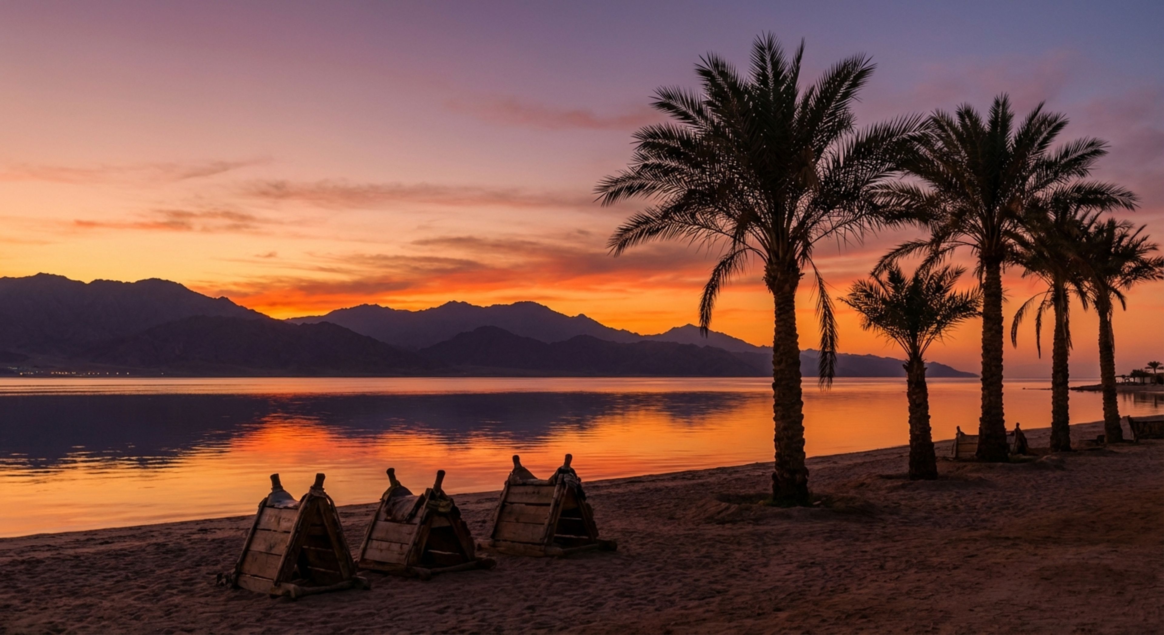 Sunset over the Red Sea